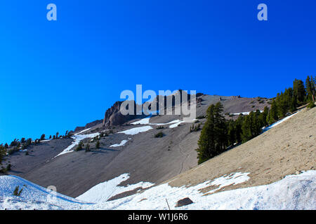 Le mont Lassen (Lassen Volcanic National Park), California, USA Banque D'Images