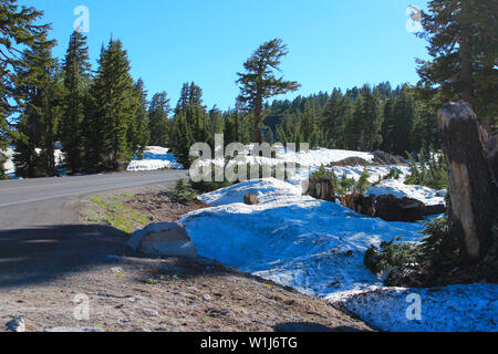 Le mont Lassen (Lassen Volcanic National Park), California, USA Banque D'Images