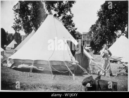 Tremblement de terre de San Francisco de 1906 : la tente à Hamilton Square Banque D'Images