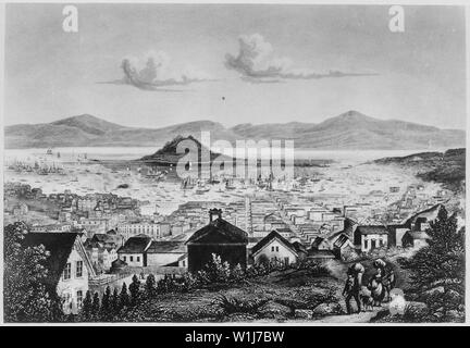 San Francisco, CA. 1855 ; Portée et contenu : la gravure de la United States illustré par Charles A. Dana (New York, 1855). Banque D'Images