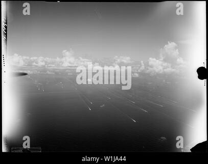 Sixième Flotte ( ?) au cours de l'invasion d'Iwo Jima Banque D'Images