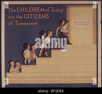 Les ENFANTS D'AUJOURD'HUI SONT LES CITOYENS DE DEMAIN Banque D'Images