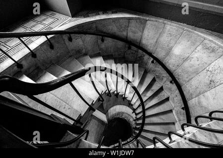 Escalier en colimaçon à Cleveland (Ohio) James A. Garfield Monument Banque D'Images