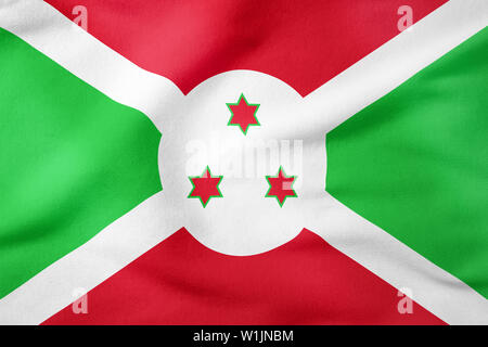 Drapeau national du Burundi - Forme rectangulaire symbole patriotique Banque D'Images