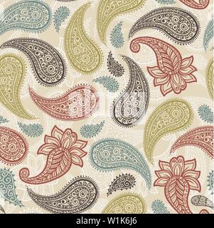 Paisleys traditionnel magique pour motif transparente design papier peint ou tissu l'impression textile Illustration de Vecteur