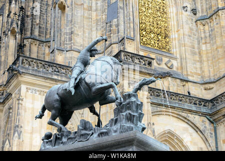 Certains détails de l'ensemble du château de Prague Banque D'Images