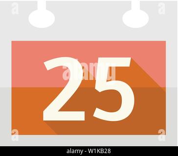 Valentine icône calendrier en couleur plate style. Célébrer l'amour date Février 24 Illustration de Vecteur