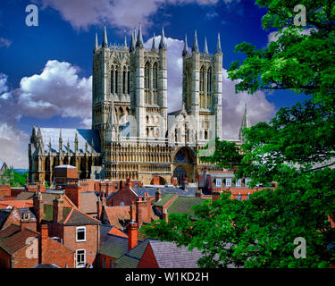 Fr - LINCOLNSHIRE : Cathédrale de Lincolns Banque D'Images