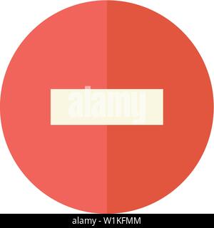 Panneau d'arrêt dans l'icône de couleur plate style. Avertissement de route direction rue restriction Illustration de Vecteur