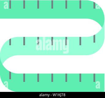 Ruban à mesurer dans l'icône de couleur plate style. L'industrie de la mode couture couturière sur mesure Illustration de Vecteur