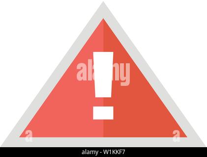 Panneau d'avertissement dans l'icône de couleur plate style. Attention aux avis de sécurité sécurité triangle Illustration de Vecteur