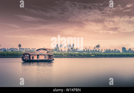 Kumarakom bateau maison Beauté et nature beauté du Kerala. Dieu son propre pays. Banque D'Images