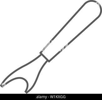 Dans l'icône de la défonceuse Seam contours minces style. Couturière sur mesure couture fashion Illustration de Vecteur