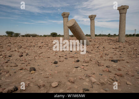Il reste d'une ancienne église sur l'île de Sai au Soudan Banque D'Images