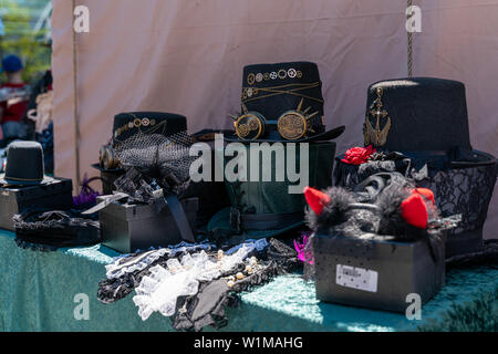 STUTTGART, ALLEMAGNE - 29 juin 2019 : Marché médiéval à Comic Con Allemagne Stuttgart, deux jours de convention du ventilateur Banque D'Images