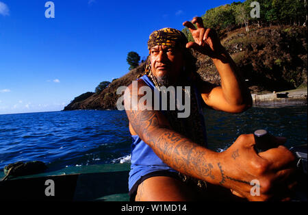 - Hatiheu Nuku Hiva Marquises - Polynésie Française - Pacifique Sud - MR Banque D'Images