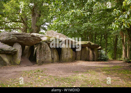 Dolmen de La Roche-aux-Féesnear Essé, Departement Ille-et-Vilaine, Bretagne, France, Europe Banque D'Images