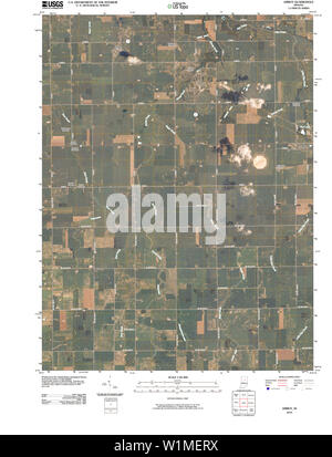 Carte TOPO USGS Indiana EN Amboy 20100525 Restauration TM Banque D'Images