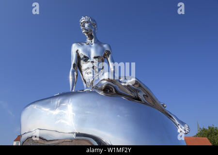 Han la sculpture dans le port d'Helsingør, île de la Nouvelle-Zélande, de la Scandinavie, le Danemark, le nord de l'Europe Banque D'Images