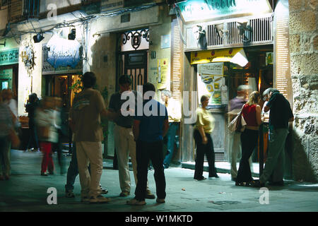 Nightlife-Plaza Monterry, Salamanque, Castille Espagne Banque D'Images