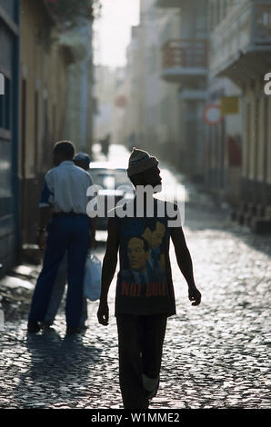 Streetlife à Mindelo, São Vicente Cap Vert Banque D'Images