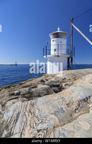 Höno Klava phare sur l'Île Hönö, Göteborg, l'archipel de Bohuslän, västergötland, vacances, sud de la Suède, Suède, Scandinavie, Europe du Nord, Banque D'Images