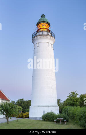 Leuchtturm Stevns Fyr près de Stevns Klint, Højerup, Store Heddinge, presqu'île de Stevns, la Nouvelle-Zélande, la Scandinavie, le Danemark, le nord de l'Europe Banque D'Images