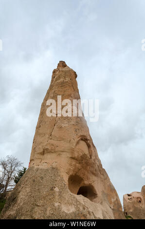 Vue sur la roche volcanique en Cappadoce. Parc national de Göreme. Centre de la Turquie Banque D'Images