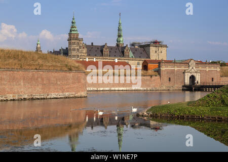 Château Kronborg Slot à Helsingør, île de la Nouvelle-Zélande, de la Scandinavie, le Danemark, le nord de l'Europe Banque D'Images