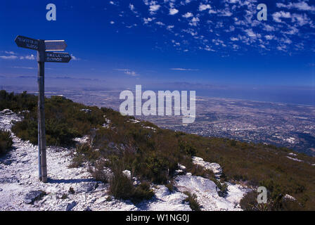 Sentiers de randonnées, Table Mountain, Cape Town Afrique du Sud Banque D'Images