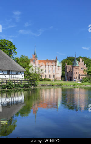 Egeskov Castle sur l'île de Fionie, îles de la mer du sud du Danemark, Danemark du Sud, Danemark, Scandinavie, dans le Nord de l'Europe Banque D'Images