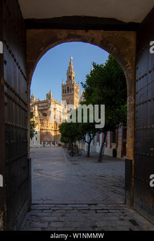 Sevilla, Espagne ; Juillet 2017 : Le Patio de Banderas, sous la forme d'un vieux quartier d'un patio, est situé dans les environs de la Reales Alcaza Banque D'Images