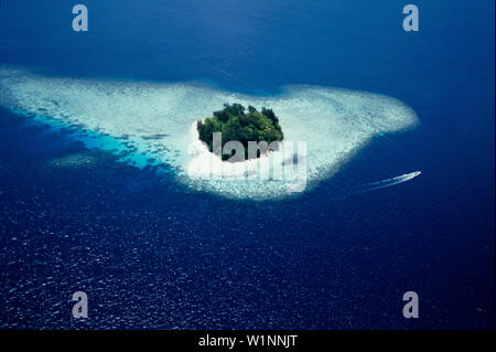 Luftbild, pouding, Kennedy, l'Île de Gizo, Westen Salomon-Inseln Banque D'Images