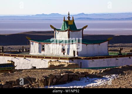 Amarbuyant Tsogchin Kloster Temple, désert de Gobi, Mongolie Banque D'Images