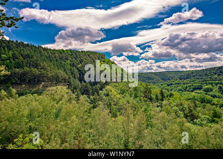 Partie du noyau de montagnes autour de Jena Thüringen Banque D'Images