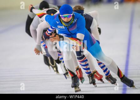 29 juin 2019 Heerenveen, Pays-Bas le patinage de la formation sur Summerice Banque D'Images