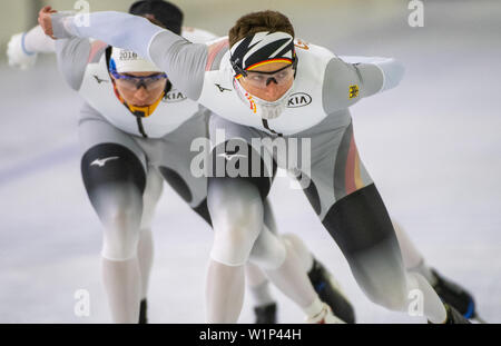 29 juin 2019 Heerenveen, Pays-Bas le patinage de la formation sur Summerice Banque D'Images