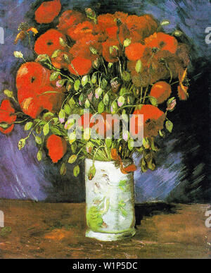 Vincent Van Gogh, Vase avec Red Poppies, still life peinture, 1886 Banque D'Images