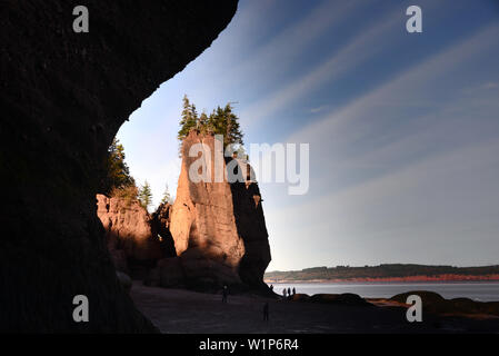 Hopewell Rocks, près de Moncton, Nouveau-Brunswick, Canada Banque D'Images