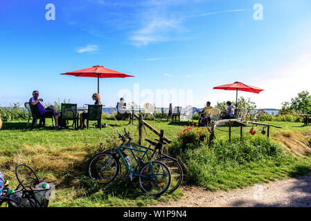 Cafe à Goor près du cap Arkona, côte de la mer Baltique Mecklembourg-Poméranie-Occidentale, Allemagne Banque D'Images