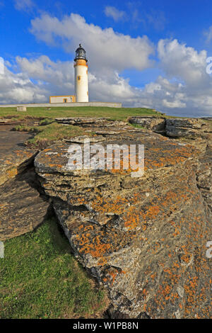Noup Head Lighthouse sur Orkney Ecosse Westray Banque D'Images