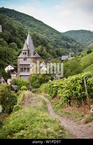 UNESCO World Heritage du Rhin Supérieur, Bacharach, Rhénanie-Palatinat, Allemagne Banque D'Images