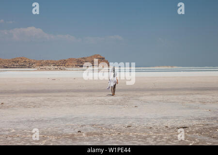 D'orumieh saltlake dans Westazerbaijan, l'Iran, l'Asie Banque D'Images