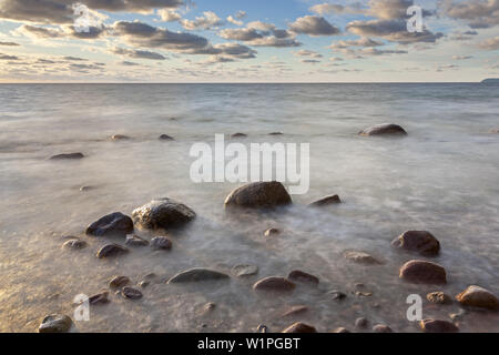 Plage de Vitt près du cap Arkona, presqu'île de Wittow, Ruegen, côte de la mer Baltique, Mecklembourg-Poméranie-Occidentale, Allemagne du Nord, l'Allemagne, de l'Europe Banque D'Images
