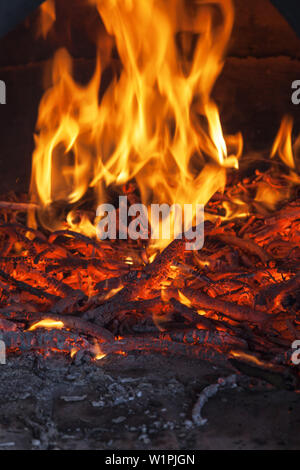 Incendie dans le four, Rhénanie-Palatinat, Allemagne, Europe Banque D'Images
