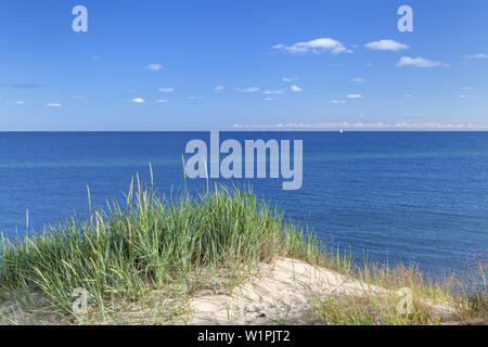 Dunes et de falaises près de Sagard, presqu'île de Wittow, Ruegen, côte de la mer Baltique, Mecklembourg-Poméranie-Occidentale, Allemagne du Nord, l'Allemagne, de l'Europe Banque D'Images