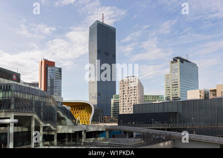 Andromeda Tower, Meliá Tower, Bruno Kreisky Park, 22. Centre-ville du Danube, Vienne, Autriche Banque D'Images