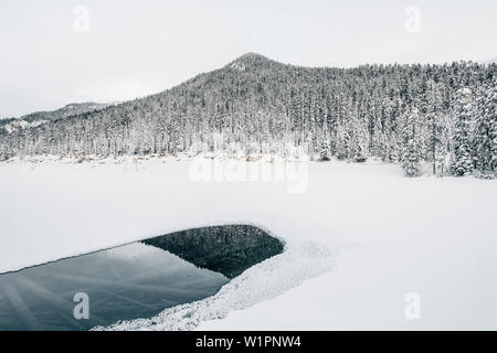 Lac Olive à Kootenay National Park, parc national de Kootenay en Colombie-Britannique, Canada, Amérique du Nord Banque D'Images