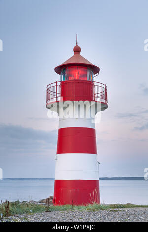 Grisetaodde phare du Limfjord, également appelé phare, Oddesund Humlum, centre du Jutland, Jutland, Danemark, Péninsule de Cimbrian, Scandinavie, N Banque D'Images