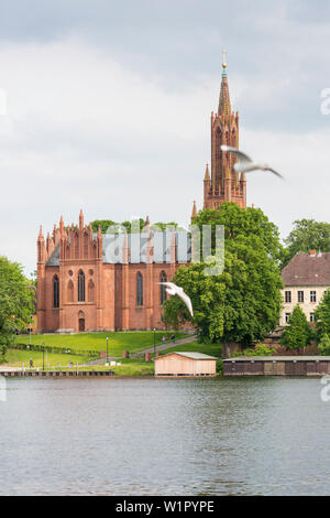 Eglise de Malchow, monastère de Malchow, aujourd'hui, accueil d'un organe museum, Mecklenburg, lacs du Mecklembourg lake district, Schleswig-Holstein, Germ Banque D'Images